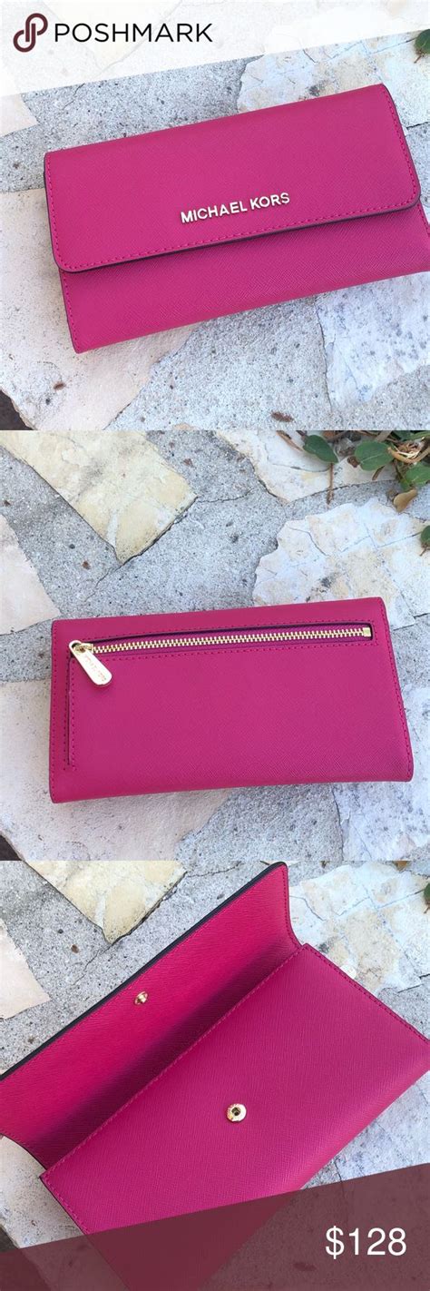 michael kors electric pink wallet|michael kors soft pink wallet.